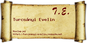 Turcsányi Evelin névjegykártya