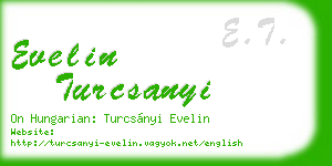 evelin turcsanyi business card